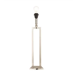 1 Light Table Lamp Bright Nickel Plated On Solid Brass, E27