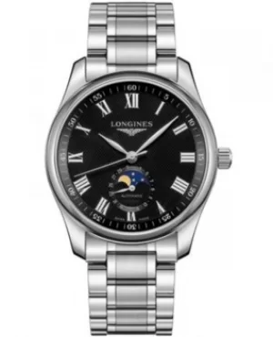Longines Master Collection Moonphase Black Dial Stainless Steel Mens Watch L2.909.4.51.6 L2.909.4.51.6