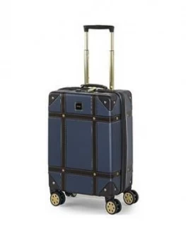 Rock Luggage Vintage Carry-On 8-Wheel Suitcase - Navy