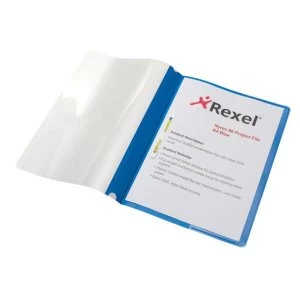Rexel Nyrex A4 80 Project File Blue Pack of 5 Files 100 Sheets