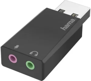HAMA Essential USB to Dual 3.5mm Jack Adapter