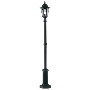 1 Light Outdoor Lamp Post Black IP44, E27