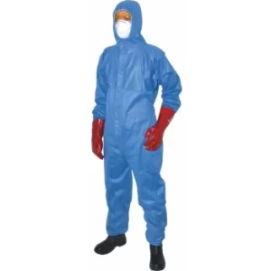 Tuffsafe Guard Master Disp' Hooded Coverall Blue (M)
