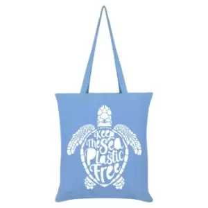 Grindstore Keep The Sea Plastic Free Tote Bag (One Size) (Sky Blue)