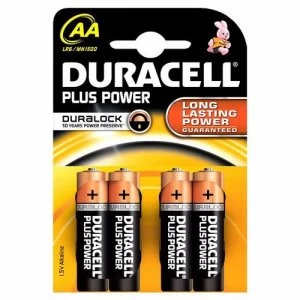 Duracell Plus Power AA LR6 Alkaline Battery (4 Pack)