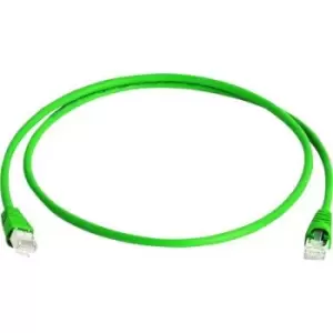 Telegaertner L00001A0085 RJ45 Network cable, patch cable CAT 6A S/FTP 2m Green Flame-retardant, Halogen-free, UL-approved