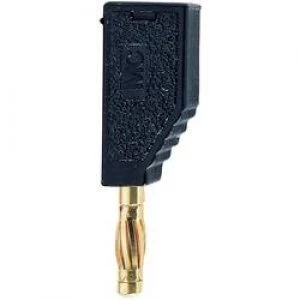 Straight blade plug Plug straight Pin diameter 4mm Black Staeu