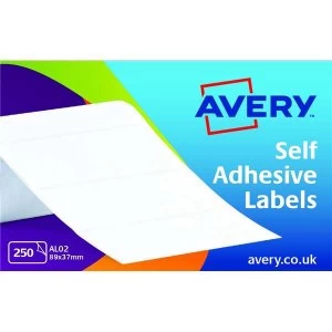 Avery AL02 Typewriter Address Labels 89 x 37mm on a Roll Pack of 250 Labels