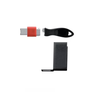 USB Port Lock with Security Guard - Rectangular Black