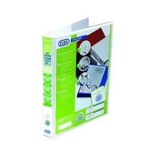 Elba Panorama 25mm 4 D-Ring Presentation Binder A4 White Pack of 10