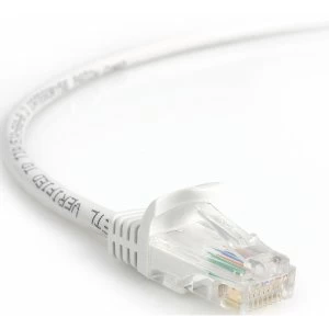7ft White Snagless Cat5e UTP Patch Cable