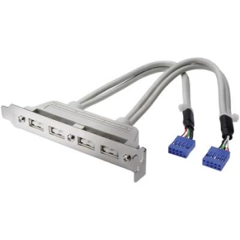 Digitus USB 2.0 Adapter [4x USB 2.0 port internal 10-pin - 2x USB 2.0 port A] AK-300304-002-E