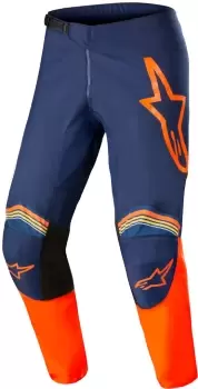 Alpinestars Fluid Speed Motocross Pants, blue-orange, Size 30, blue-orange, Size 30