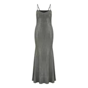 Mela London Black Fitted Strappy Maxi Dress - Black