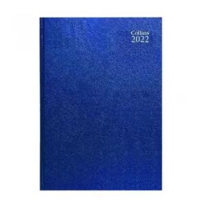 Collins A5 Desk Diary Day Per Page Blue 2022 52.60-22
