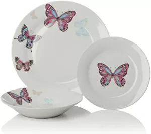 Sabichi Mariposa 12 Piece Porcelain Dinner Set