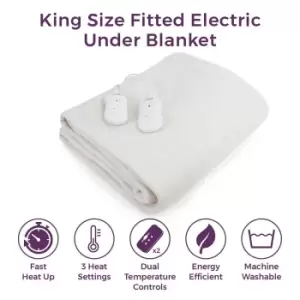 Carmen King Size Fitted Electric Under Blanket 203cm x 152cm, none