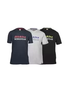Dickies Dickies Rutland 3 Pack Graphic T-Shirt, Black, Size 3XL, Men