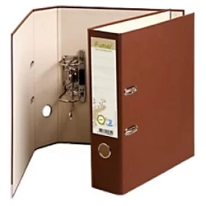Exacompta Lever Arch File 53982E 80 mm Cardboard 2 ring A4 Brown Pack of 10