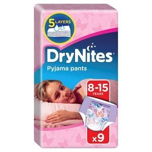 Huggies DryNites 8-15 Years Girls Pyjama Pants x9