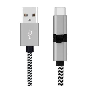 Momax Elite Link 2 in 1 Cable (USB To Type-C and Micro) (1m) DTC4D - Black