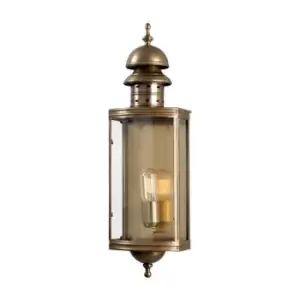 Elstead Downing Street - 1 Light Outdoor Wall Lantern Light Solid Brass IP44, E27