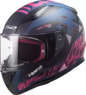LS2 FF353 Rapid Xtreet Helmet, pink-blue, Size S, pink-blue, Size S