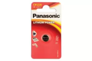 Panasonic Coin Cell Battery CR1220 3v 12 x 1 Cards Connect 30658