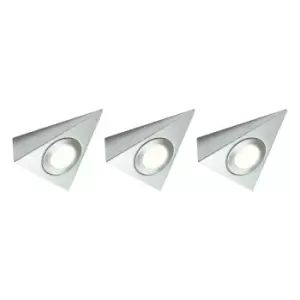 NxtGen Florida Triangle LED Under Cabinet Light 2.6W Warm White 100° Brushed Nickel