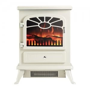 Focal Point ES2000 Electric Stove with Log Flame Effect - Cream