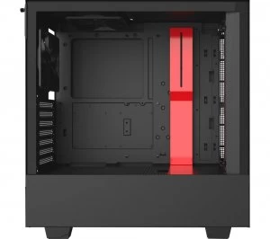 NZXT H510 ATX Mid-Tower PC Case - Black & Red, Black