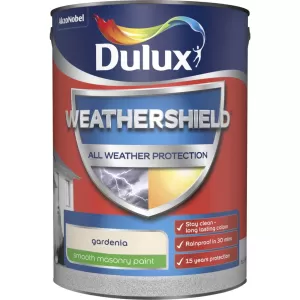 Dulux Weathershield All Weather Protection Gardenia Smooth Masonry Paint 5L