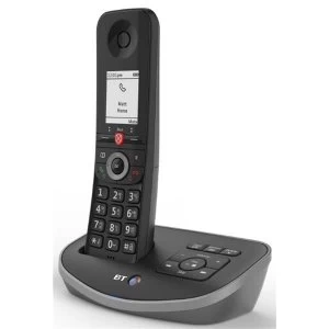 BT Advanced Cordless Telephone Backlit Display Speaker Answering Machine Nuisance Call blocking Black Single Pack
