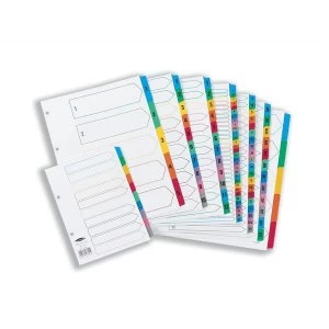 Concord Index 1-5 A4 White with Multi-Colour Tabs 00201/CS2