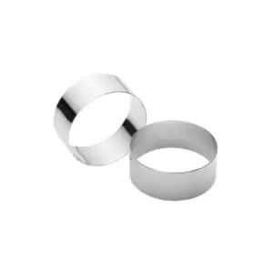 Kitchencraft - Set of Two Stainless Steel Large Cooking Rings