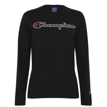 Champion Chest Logo T Shirt - Black