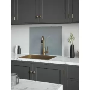 House Beautiful - Pewter Glass Kitchen Splashback 600mm x 750mm - Grey