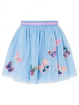Monsoon Girls Disco Butterfly Skirt - Blue, Size Age: 11-12 Years, Women
