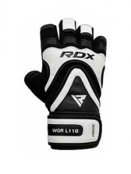 Rdx Weight Lifting Gym Gloves Long Strap (M/L)