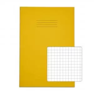 RHINO A4 Exercise Book 32 Pages 16 Leaf Yellow 7mm Squared