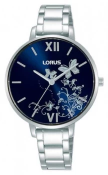 Lorus Womens Dark Blue Sunray Dial Stainless Steel Watch
