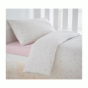 Silentnight Safe Nights Cot Bed Duvet Set - Pink Star