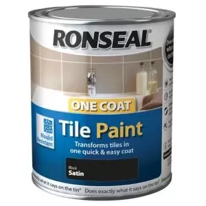 Ronseal Black Satin Tile Paint 0.75L