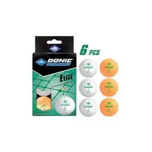 Donic-Schildkrot Elite Tennis Table Ball 6 Pack - Orange