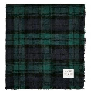 Jack Wills Aber Heritage Checked Scarf - Green