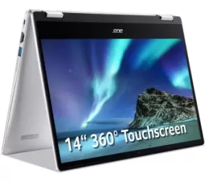 Acer Spin 314 14" 2 in 1 Chromebook - Intel Pentium, 128GB eMMC, Silver/Grey
