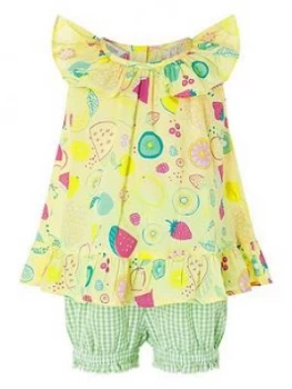 Monsoon Baby Berry Top And Shorts Set - Yellow