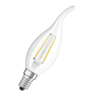 Osram 40W E14 SES LED Filament Candle Light Bulb with Bent Tip - Warm White