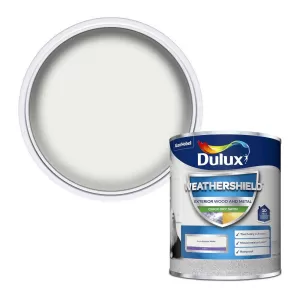 Dulux Weathershield Exterior Quick Dry Pure Brilliant White Satin Paint 750ml