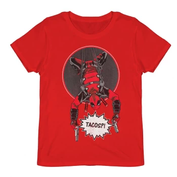Deadpool Did Someone Say Tacos? Red T-Shirt - M - Red